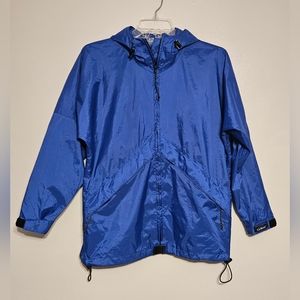L.L. Bean Women's Hooded Rain Slicker Jacket,  Bright Blue, Sz S